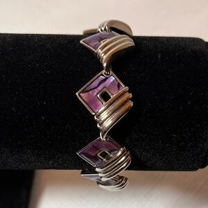 Vintage Butler bracelet. Stamped. 
Purple Blue & Silver
Stunning!